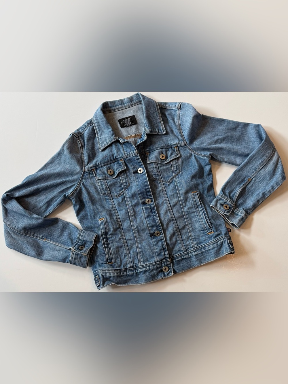 Ralph Lauren Polo Jeans Co Women’s M Lydia Jean Jacket Stretch Denim Blue